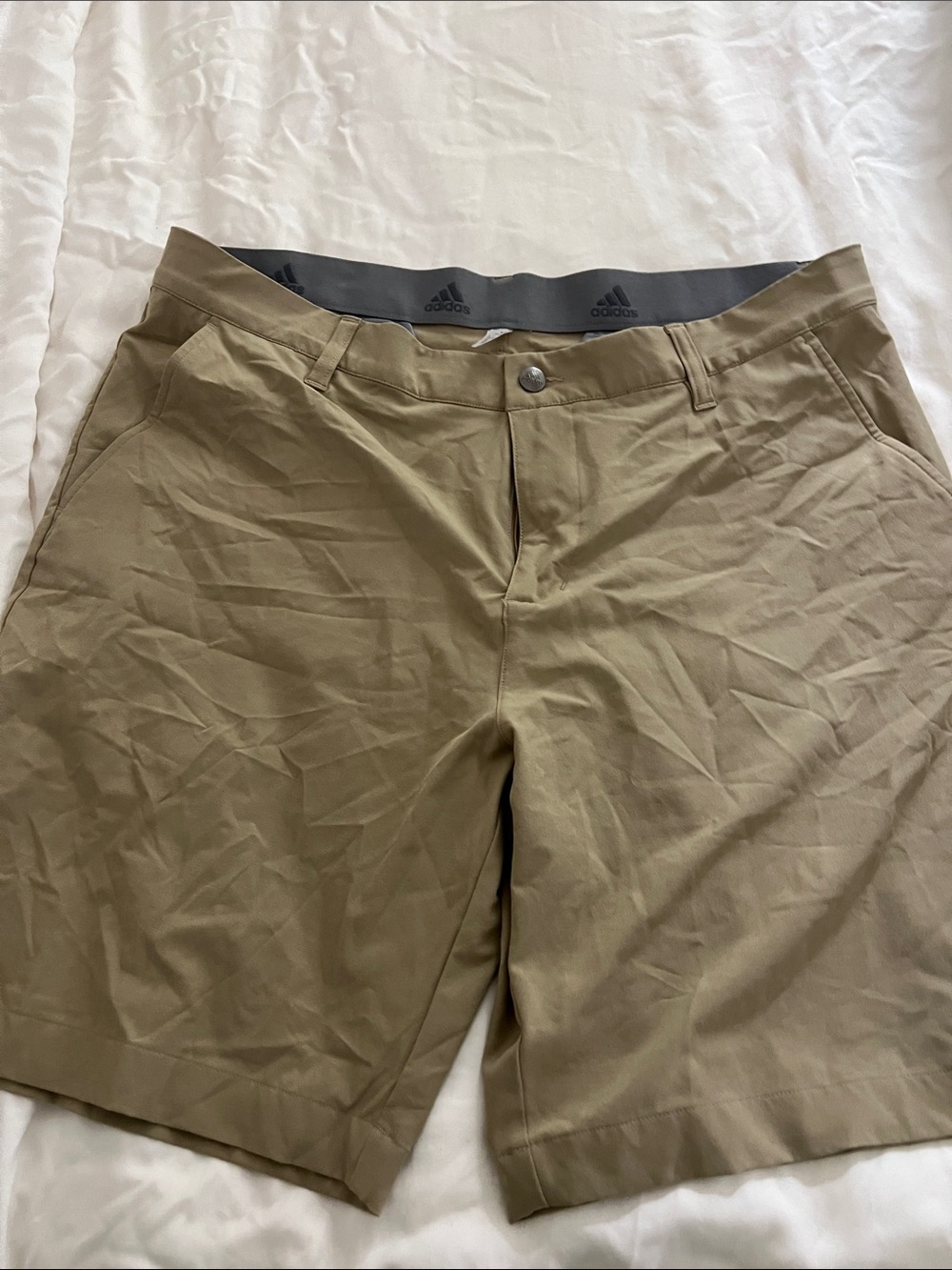 Adidas Men’s Khaki Flat Front Golf Shorts